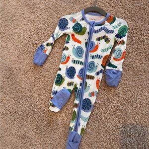Little Sleepies Snail and Turtle Print Footie